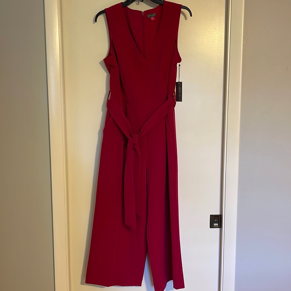 Vince Camuto wide leg crop jumpsuit size 10